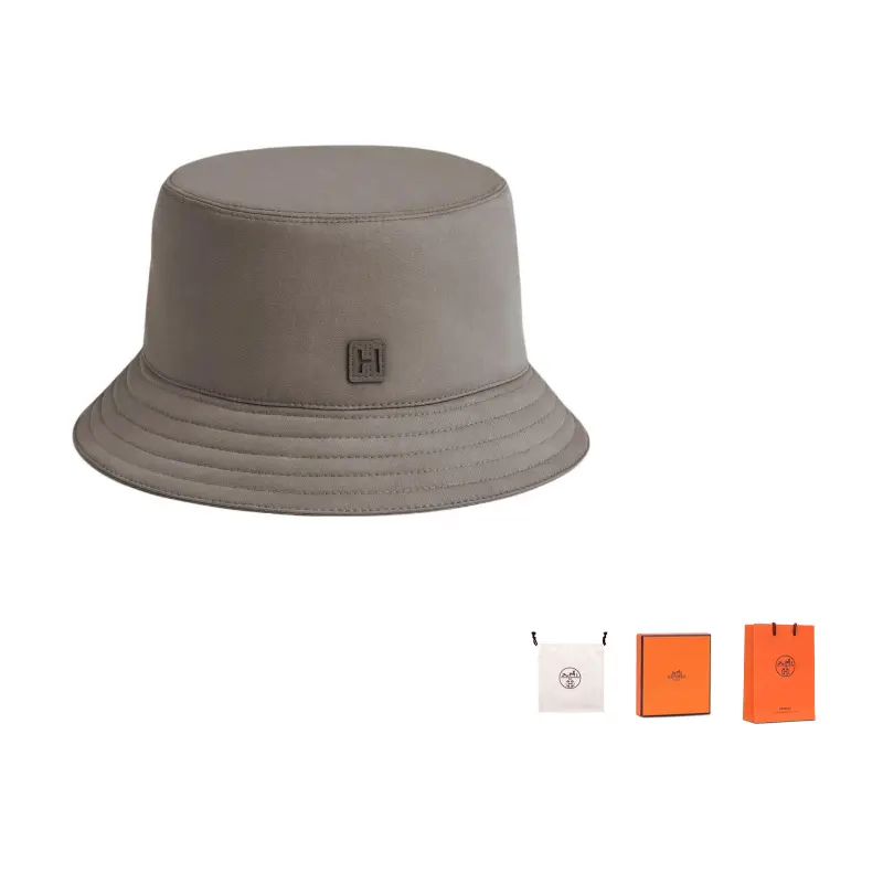 

HERMES Хлопковая панама унисекс серого цвета, Gray