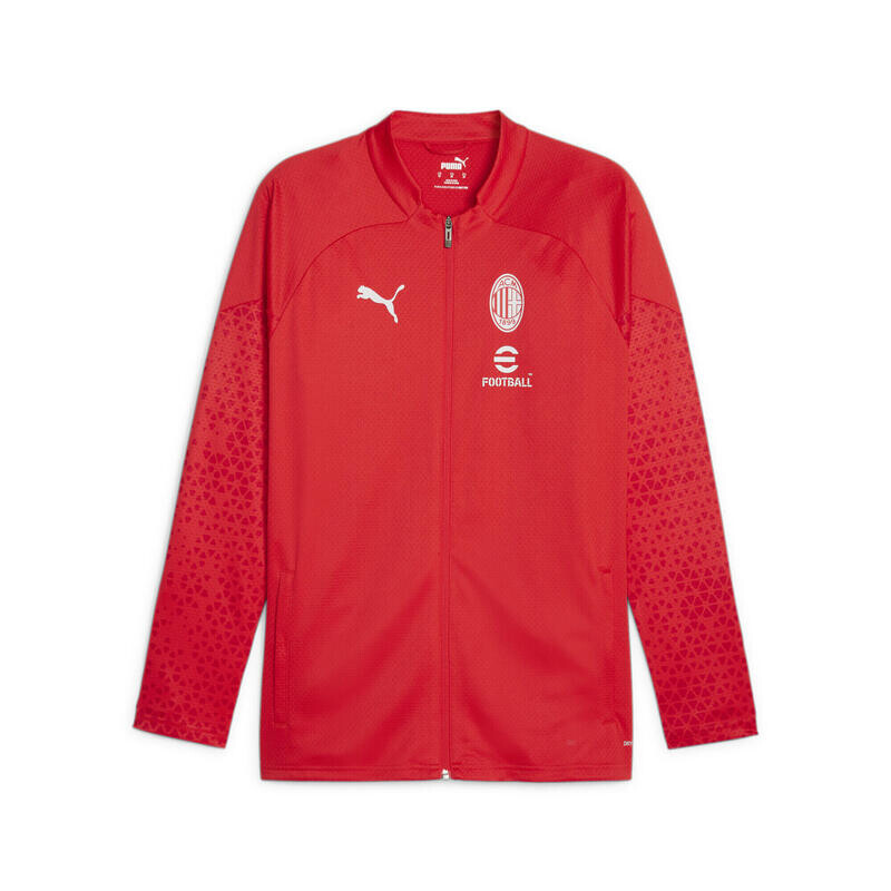 

Мужская футбольная тренировочная куртка AC Milan PUMA For All Time Red Feather Grey