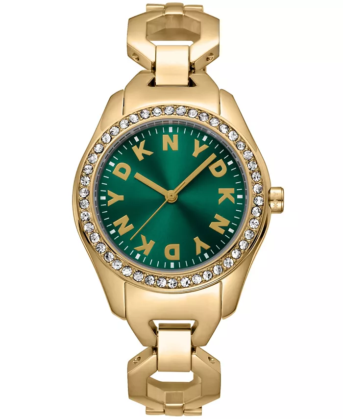 

Женские часы-браслет Astoria Midi Glitz из нержавеющей стали с позолотой, 33 мм DKNY