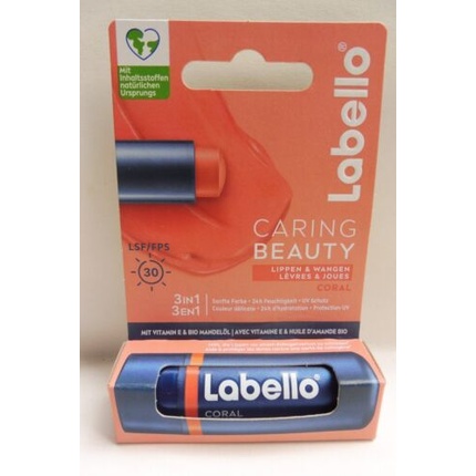 

Бальзам для губ и щек Caring Beauty 3 в 1 - Коралловый Labello