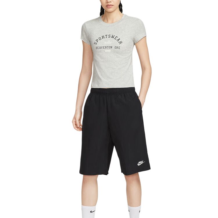 Футболка женская Slim Graphic Nike, серый — фото 4