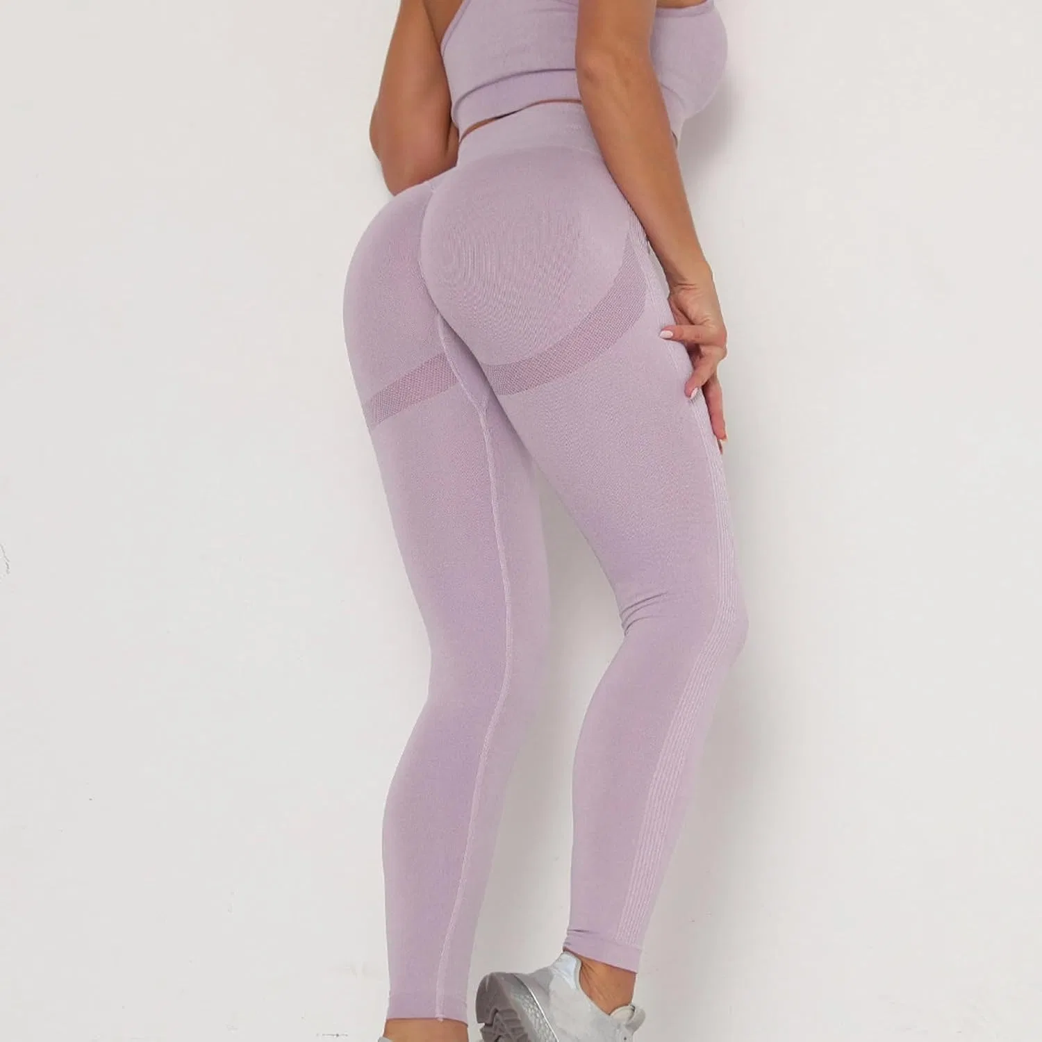Леггинсы для фитнеса Light Purple — фото 3