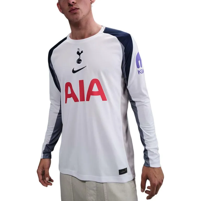 Футболка Tottenham Hotspur 2025/26 домашняя мужская Dri-FIT реплика с длинным рукавом Nike, белый — фото 2