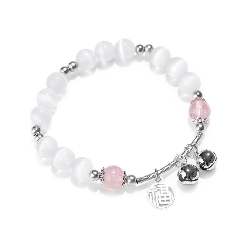 

Стеклянный кошачий глаз браслет Women's VIVIWELL, Silver+Christmas Box