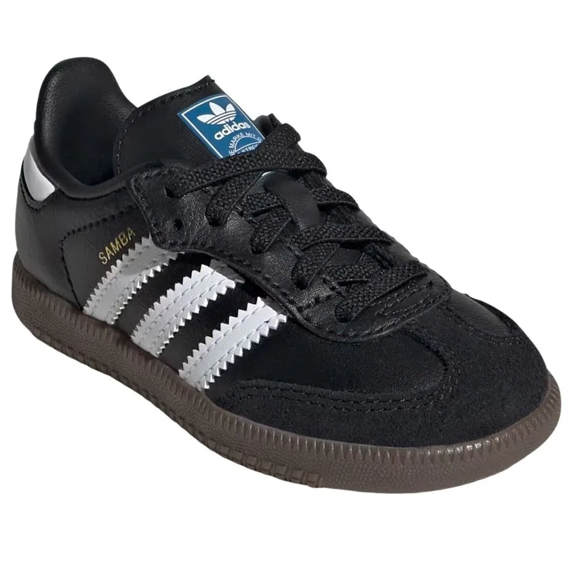 Кроссовки Adidas Samba OG Elastic Lace 'Black White' JQ3192, черный — фото 4