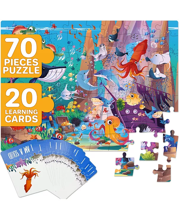 

70 загадок-пазлов «Найди и найди» для детей 4–6 лет Quokka, ocean