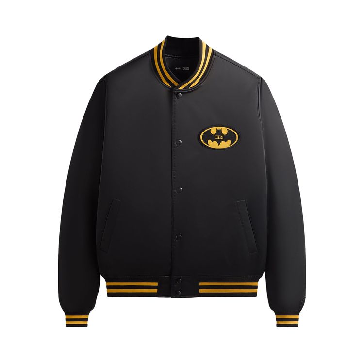 

Куртка Kith x Batman Satin Bomber Jacket 'Black', черный