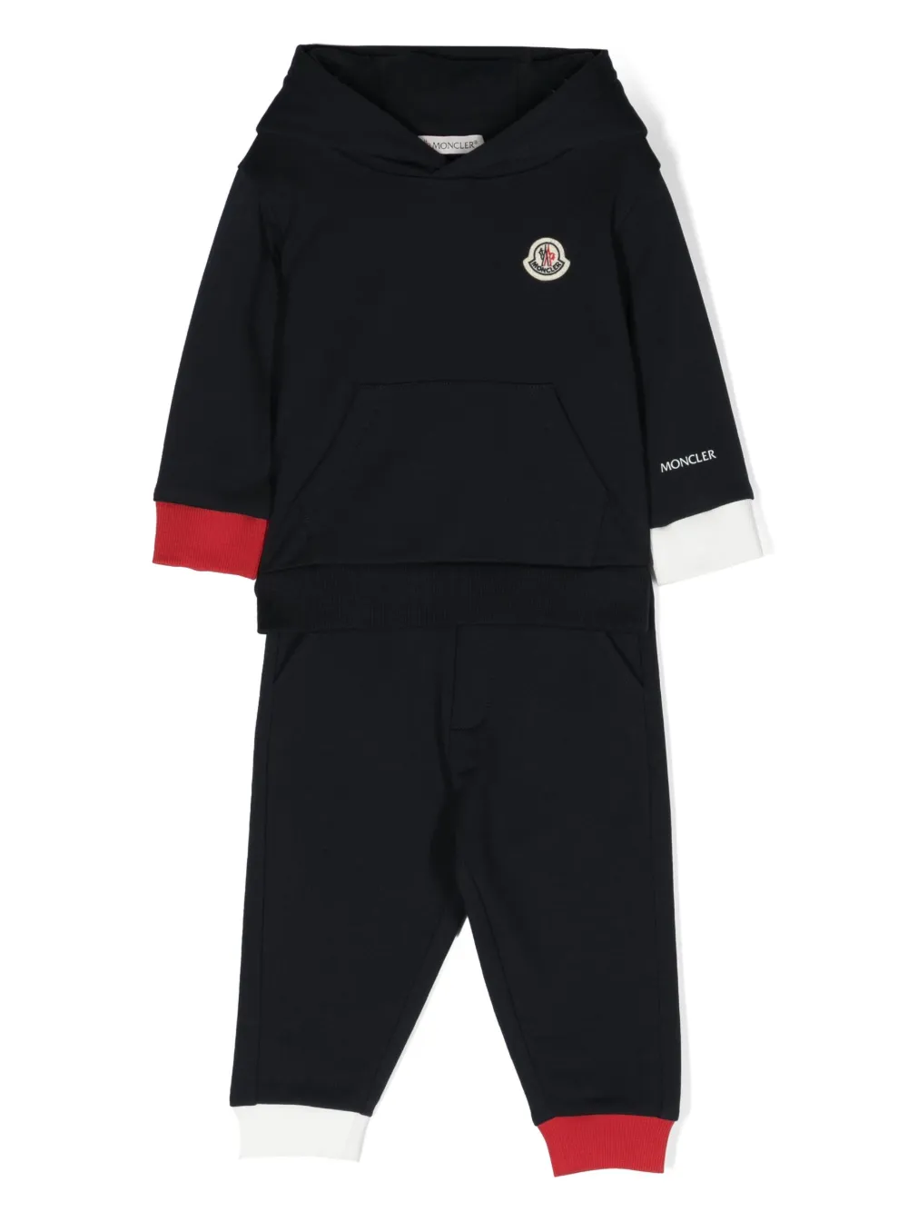 

Спортивный костюм с нашивкой-логотипом Moncler Enfant, синий
