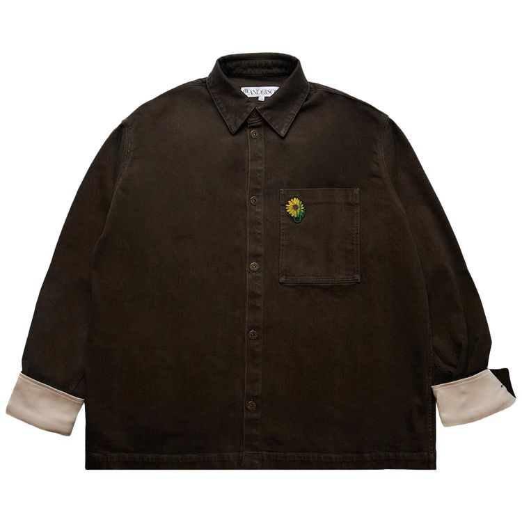 

Рубашка JW Anderson Oversized Denim Shirt 'Brown', коричневый