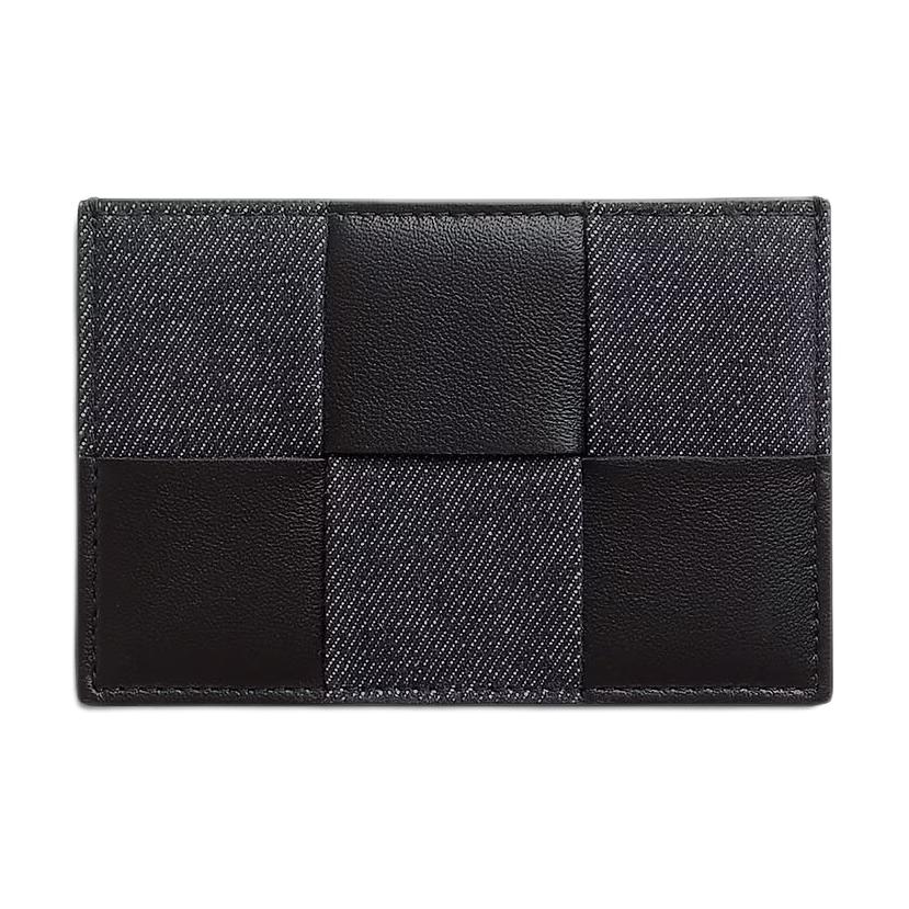 

Кошелек для карт CASSETTE из овчины Regular Women's Dark Indigo & Black Bottega Veneta, Box(Set+Box)