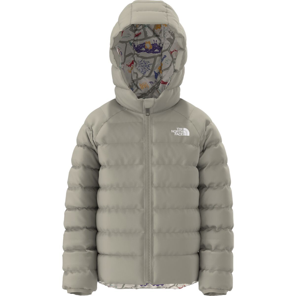 

Реверсивная худи с капюшоном Perrito для малышей The North Face, серый