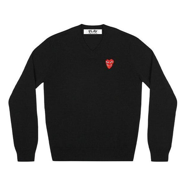 

Свитер v-neck pullover red emblem 'black' Comme Des Garcons Play, черный