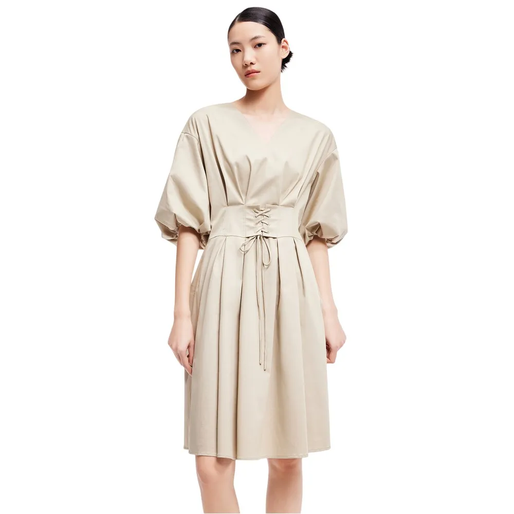 

Платье Lily Vintage Lantern 3/4 Sleeve Long, бежевый