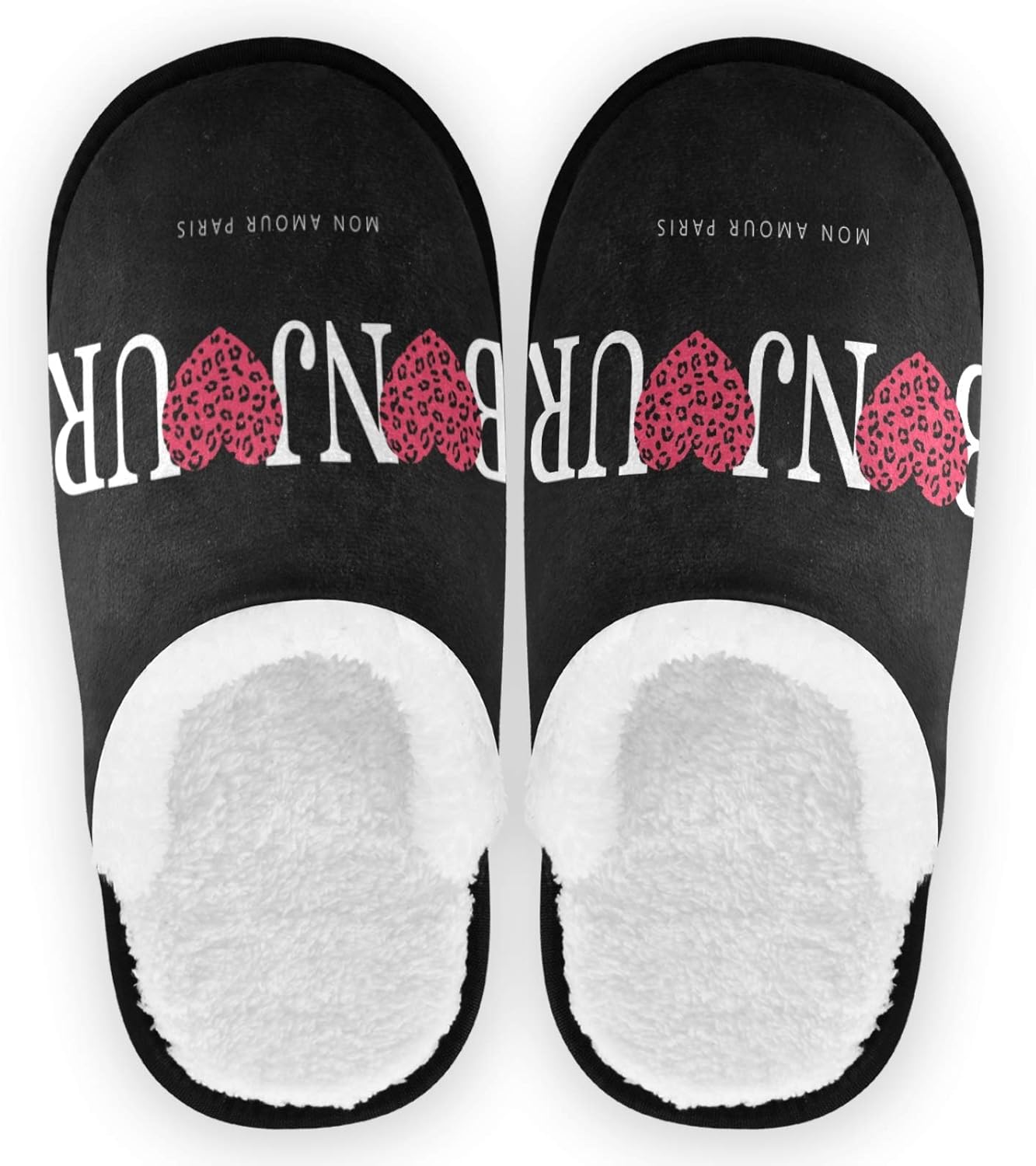 

Стильные тапочки Visesunny для мужчин и женщин - Унисекс, легкие домашние тапочки для взрослых, теплые для дома и путешествий, Bonjour