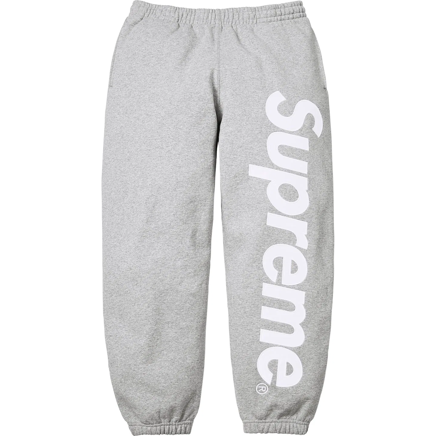 Штаны спортивные трикотажные Supreme Satin Appliqué светло-серые