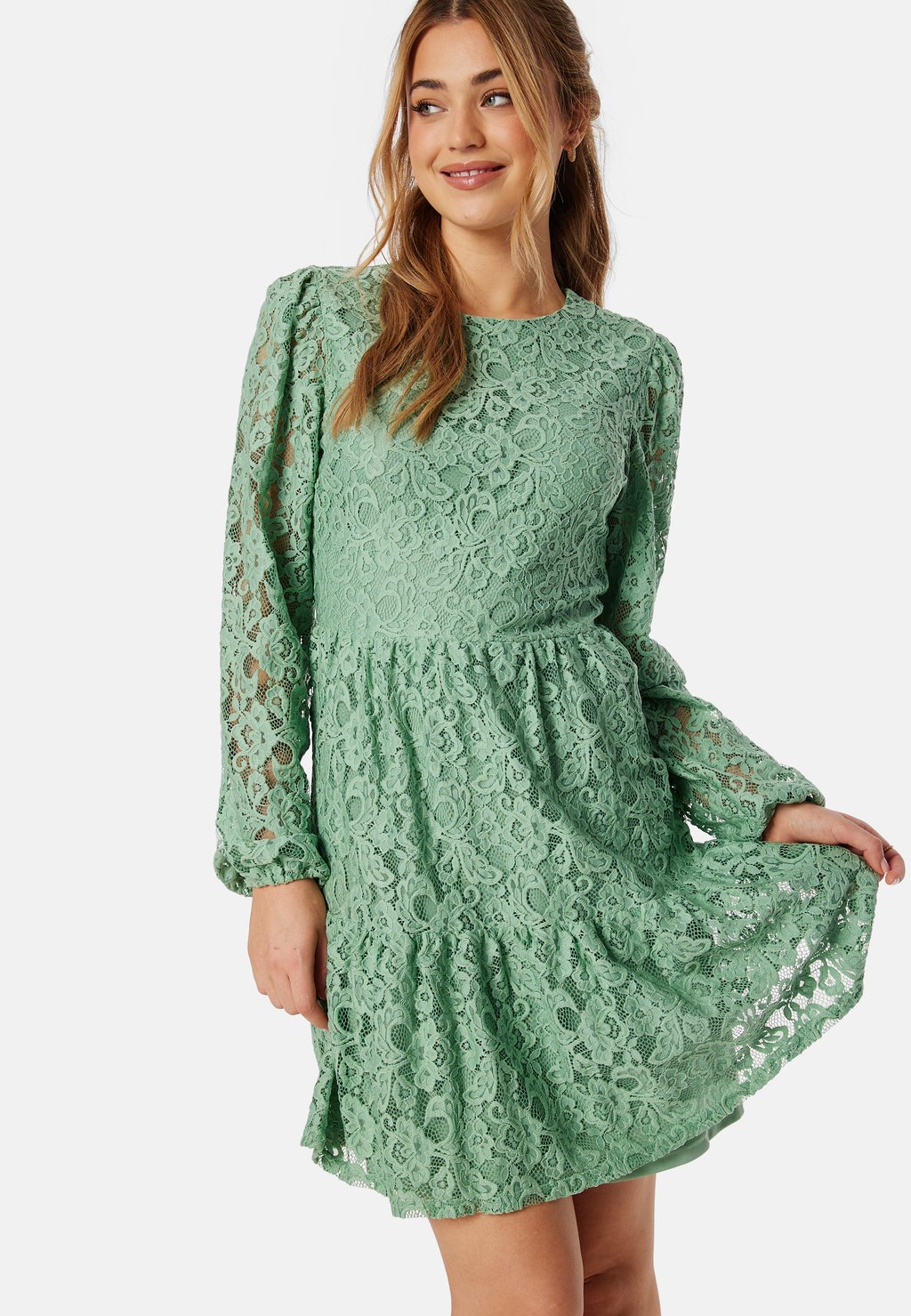 

Повседневное платье OPEN BACK L/S LACE DRESS Bubbleroom, зеленый