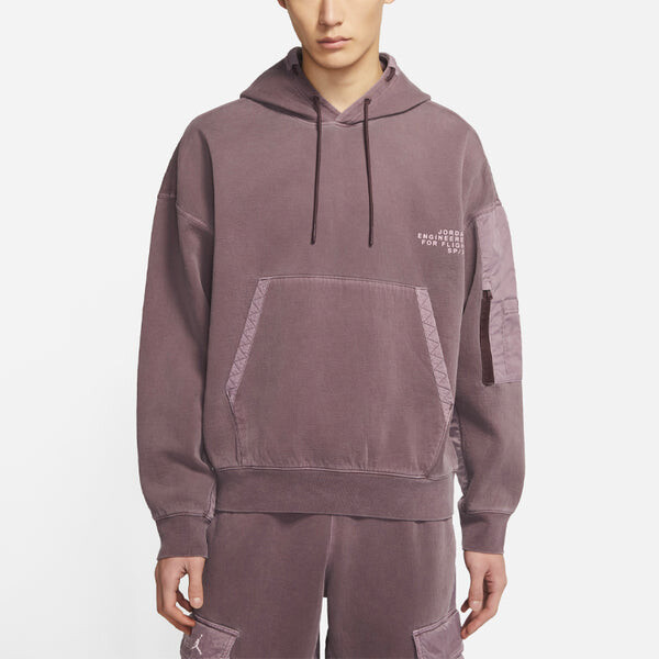 Толстовка Air Jordan 23 Engineered Casual Sports Letter Logo Hooded Long Sleeve Sweater For Men Brown, красный — фото 4