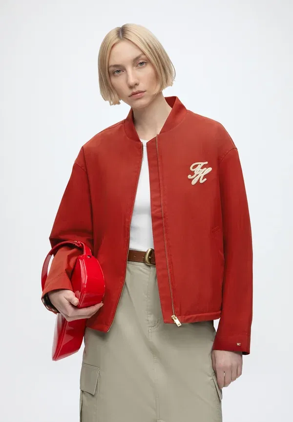 Куртка-бомбер Tommy Hilfiger, темно-магма — фото 4