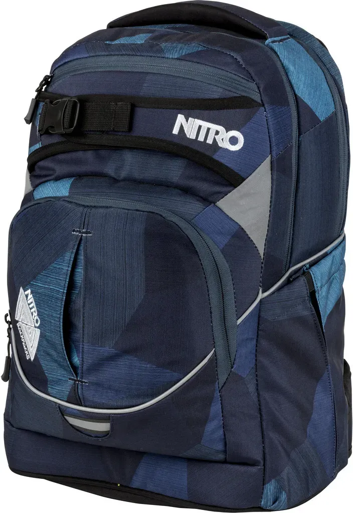 

Школьный рюкзак NITRO "Супергерой", светоотражатели, рюкзак для школы и отдыха, синий