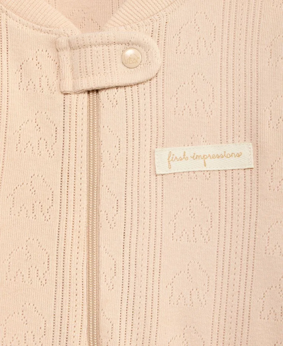 Детский комбинезон Everyday Baby Essentials для мальчиков из хлопка с ажурной отделкой и двусторонней молнией First Impressions — фото 4