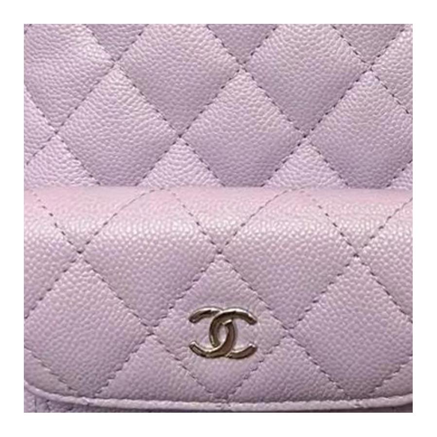 CHANEL Розовый женский мини рюкзак из зернистой телячьей кожи с золотистой металлической фурнитурой — фото 3