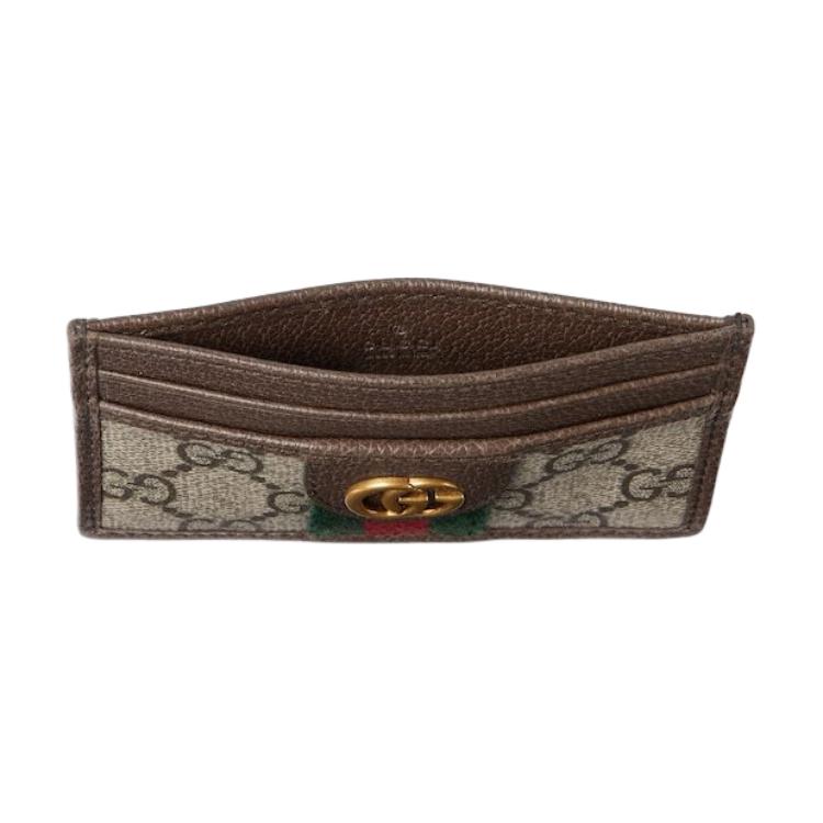 Ophidia Canvas с кожаным картхолдер Trumpets мужской бежево-коричневый GUCCI, Set (Bag+Dust Bag) — фото 4