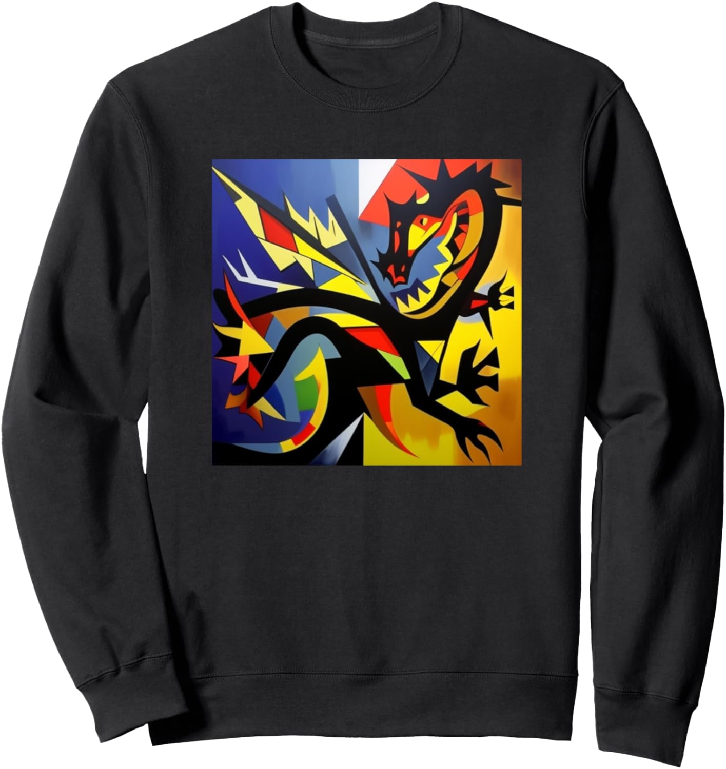 

Красочный силуэт дракона. Толстовка для любителей драконов Dragon Art Men Women Kids | Boys Girls Gift, черный