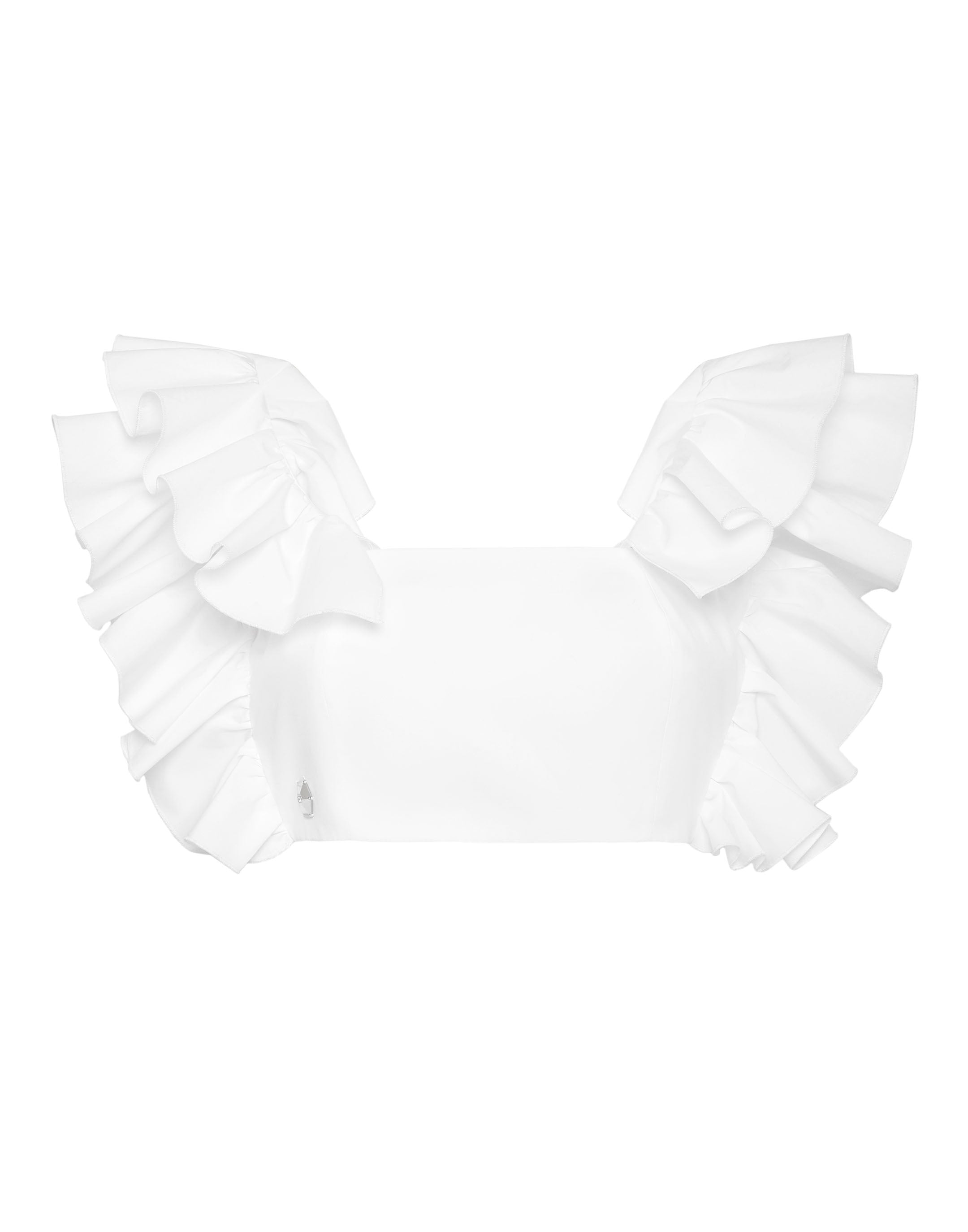 

Укороченный топ Volant PHILIPP PLEIN, белый