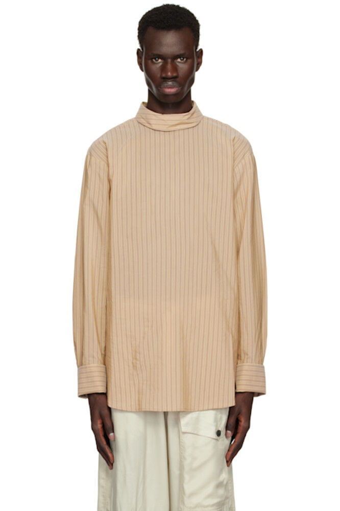 

Бежевая полосатая водолазка Dries Van Noten