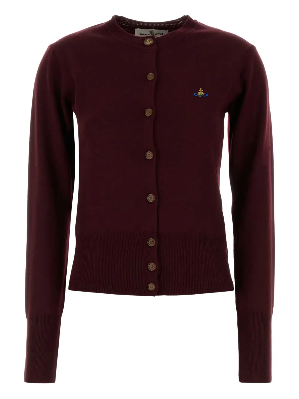 

Кардиган из вирджинской шерсти с декором Orb Vivienne Westwood, красный
