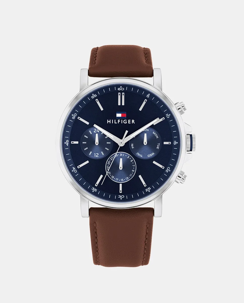 

Многофункциональные коричневые кожаные мужские часы Tyson 1710585 Tommy Hilfiger