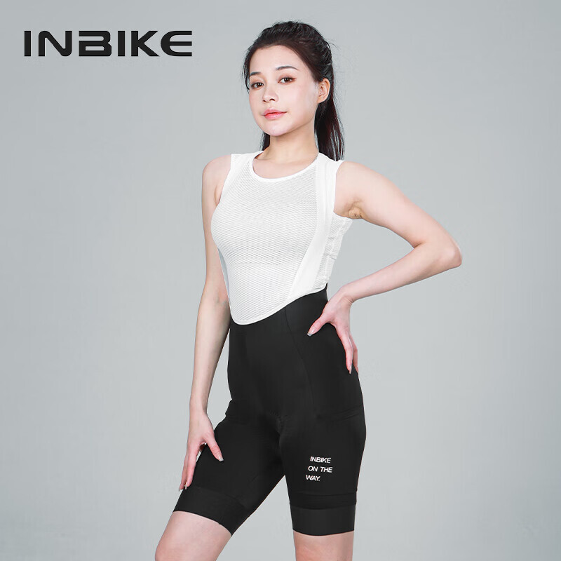 

INBIKE женские велосипедные брюки шорты с высокой талией шоссейный велосипед горный велосипед нагрудник с лямками велосипедные брюки черные XL
