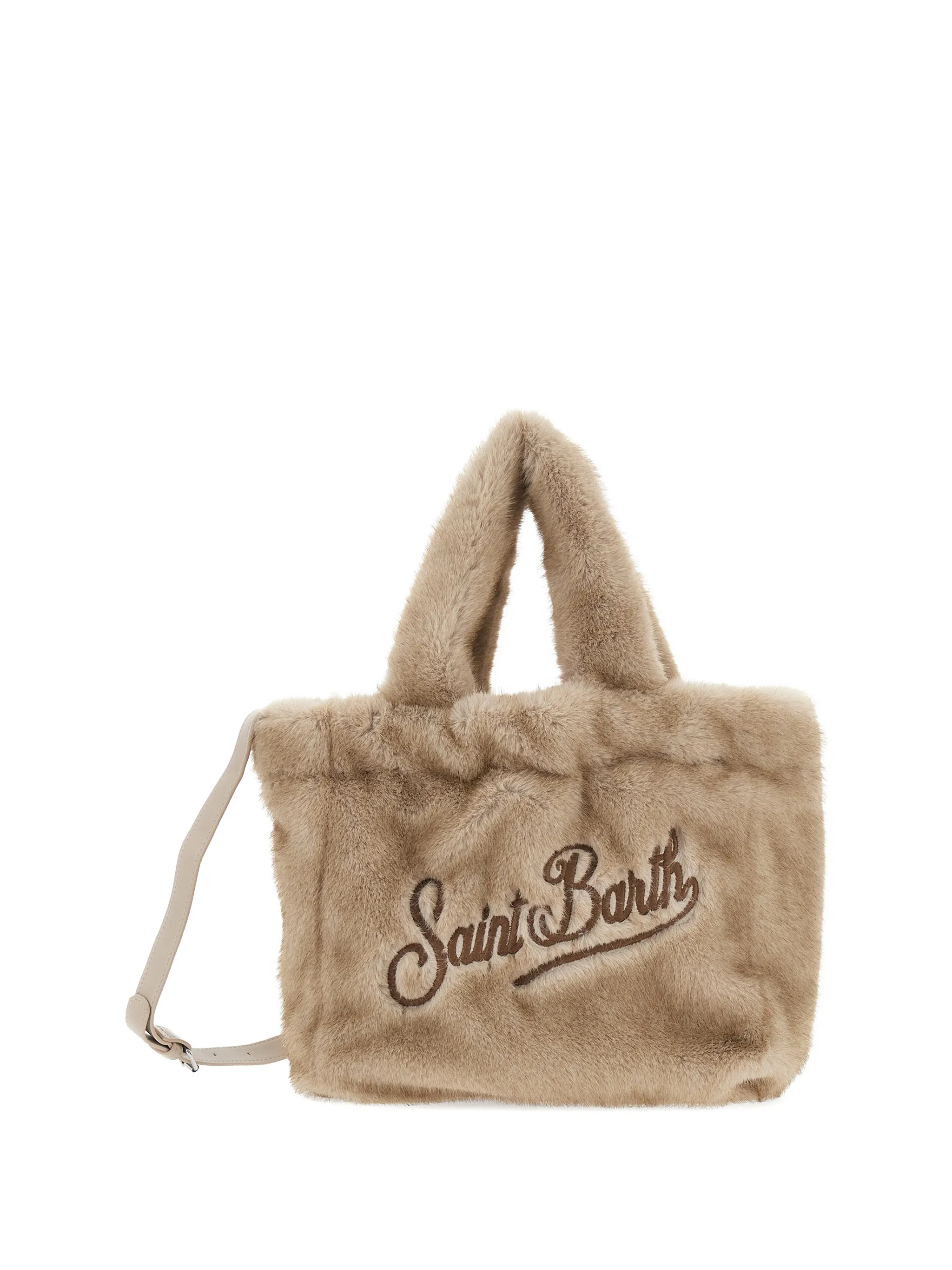 

Сумка-тоут из искусственного меха Colette Mc2 Saint Barth Kids, бежевый