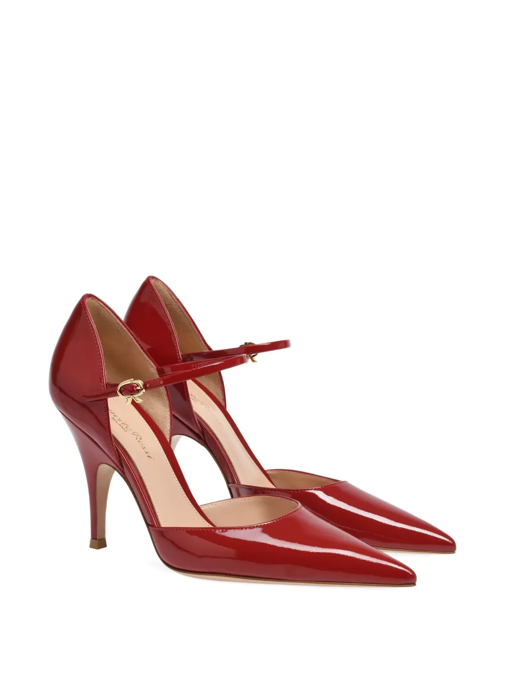 Кожаные туфли-лодочки Sofia на каблуке 95 мм Gianvito Rossi, красный — фото 2