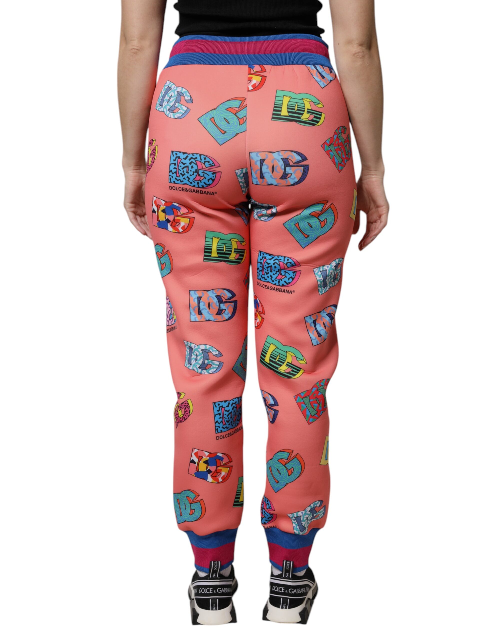 Розовые спортивные штаны Jogger с монограммой и логотипом Dolce & Gabbana — фото 3