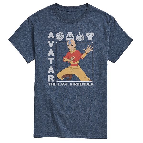 

Мужская футболка с принтом Avatar The Last Airbender Licensed Character, Heather Blue