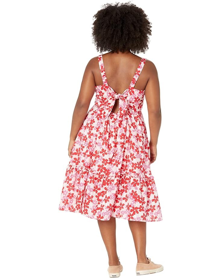 

Платье Draper James Plus Size Martie Tie Back Dress in Exploded Daisies, цвет Pink Multi