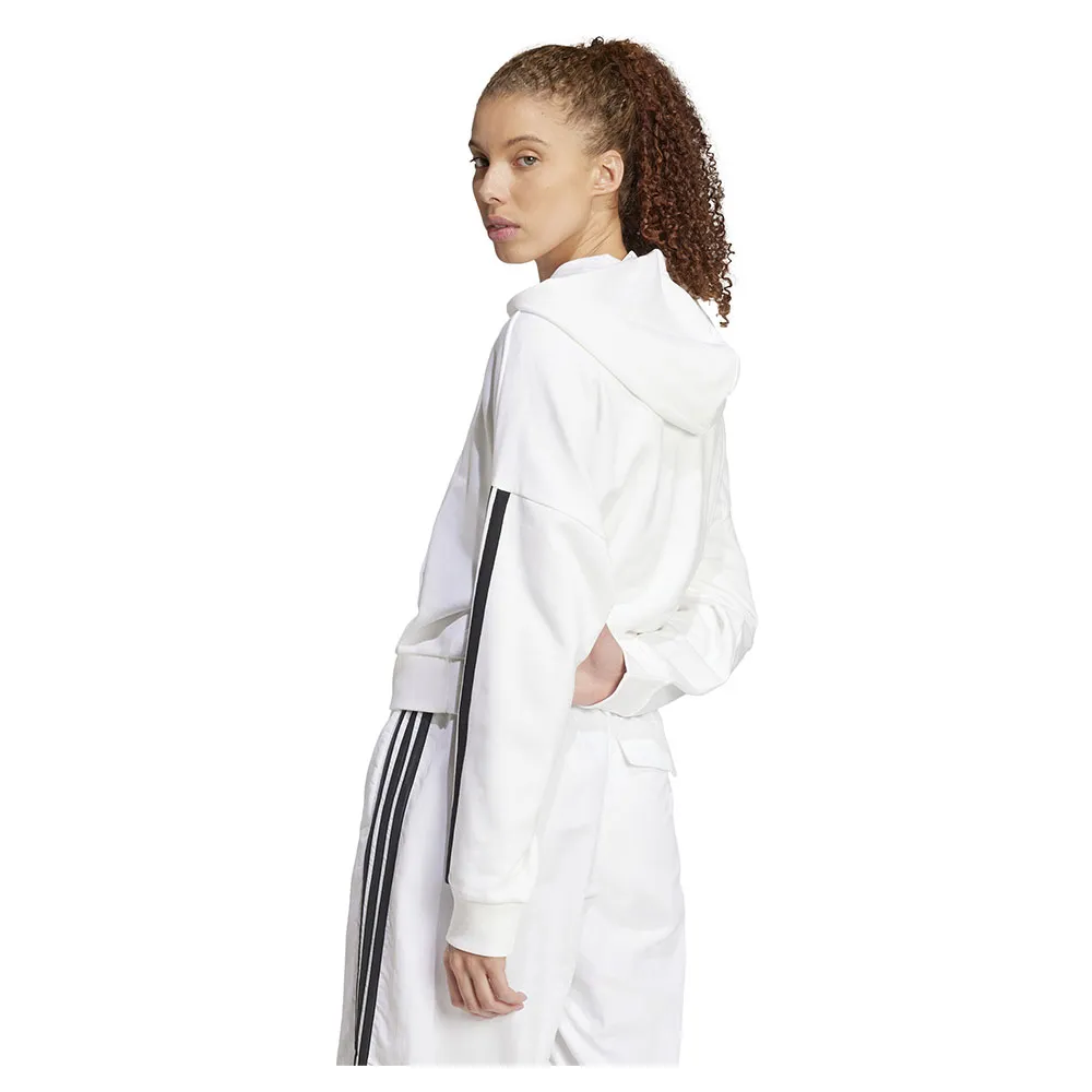 Худи adidas Essentials 3 Stripes French Terry, белый — фото 2