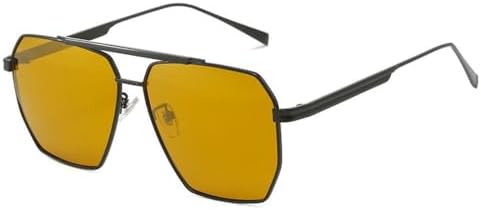 

Солнцезащитные очки 2026 года, летние, с защитой от УФ-излучения, для женщин и мужчин, модные металлические многоугольные солнцезащитные очки, классические модные очки MTZJH, Black-yellow