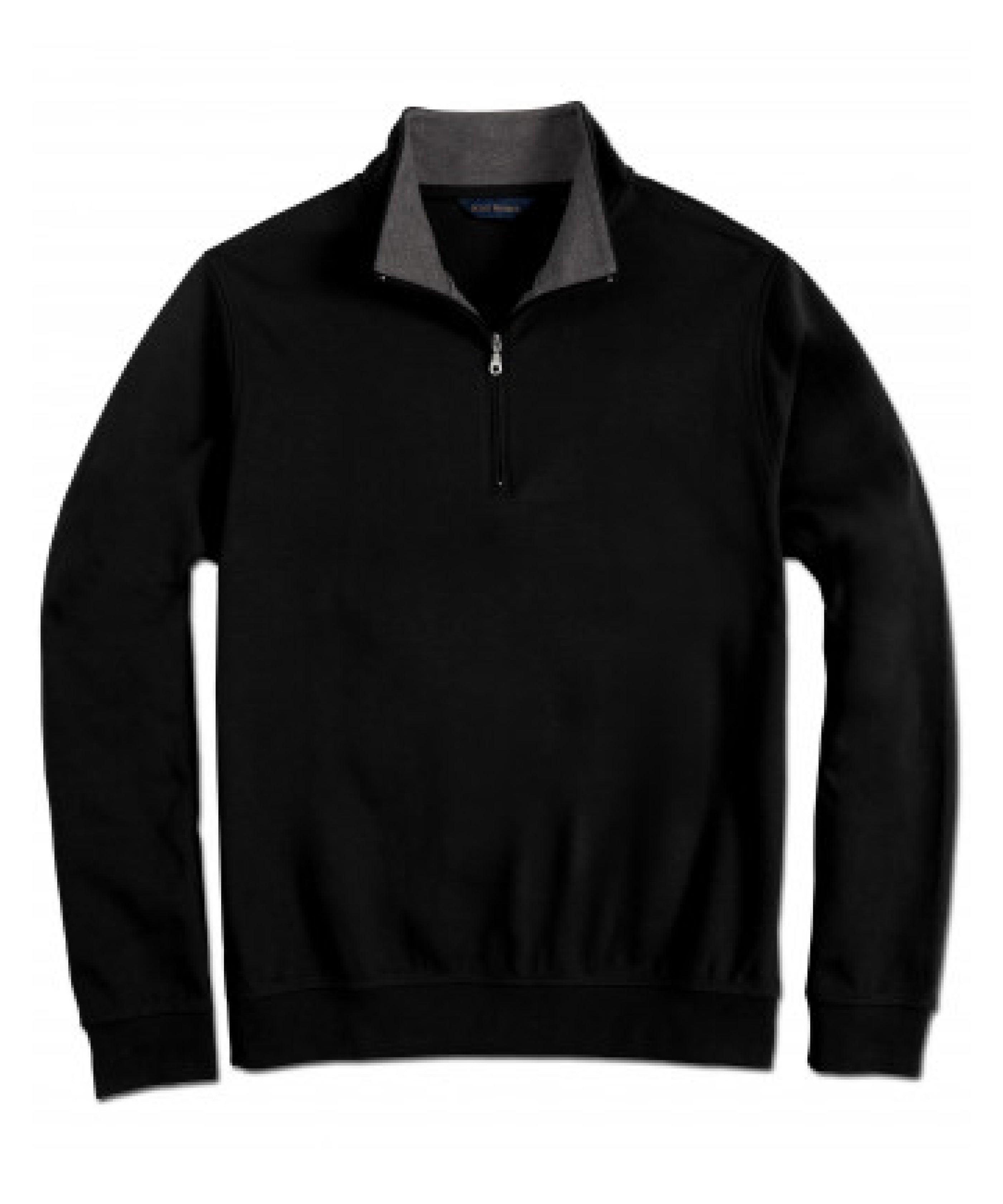 

Pima Interlock Zip MockТолстовка мужская, черный Scott Barber