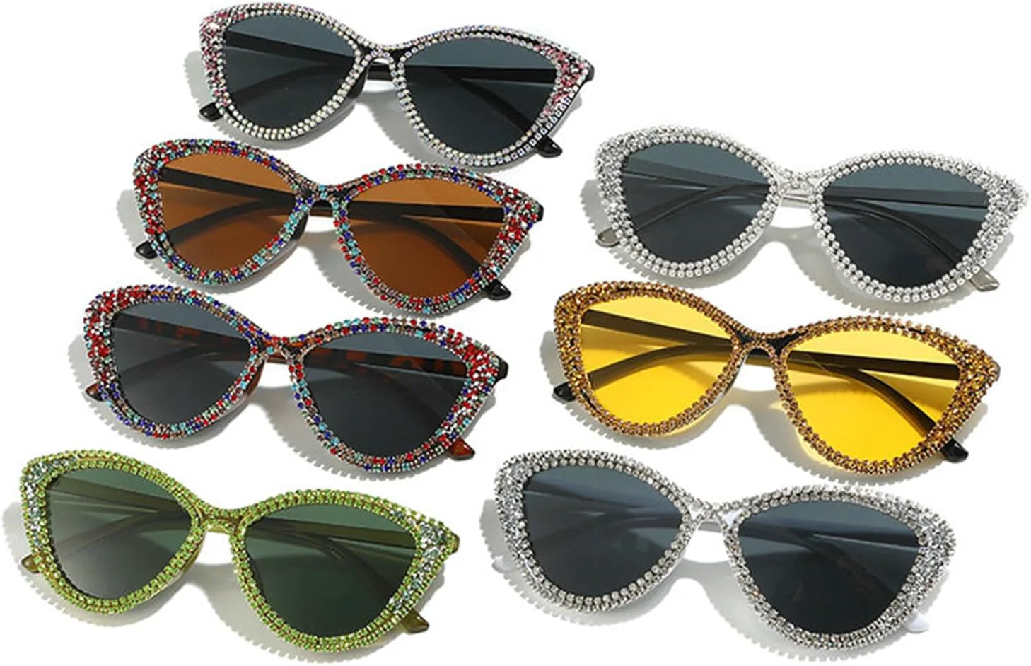 

Солнцезащитные очки «кошачий глаз» в маленькой оправе с бриллиантами, модные, с кристаллами и стразами, в винтажном стиле, ретро, ​​для женщин helena, C3