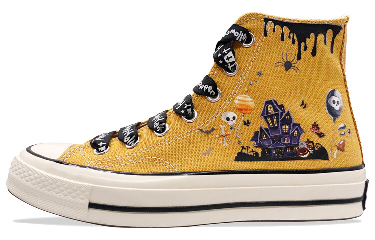 

1970-е годы Кеды унисекс с высоким берцем, желтые Converse