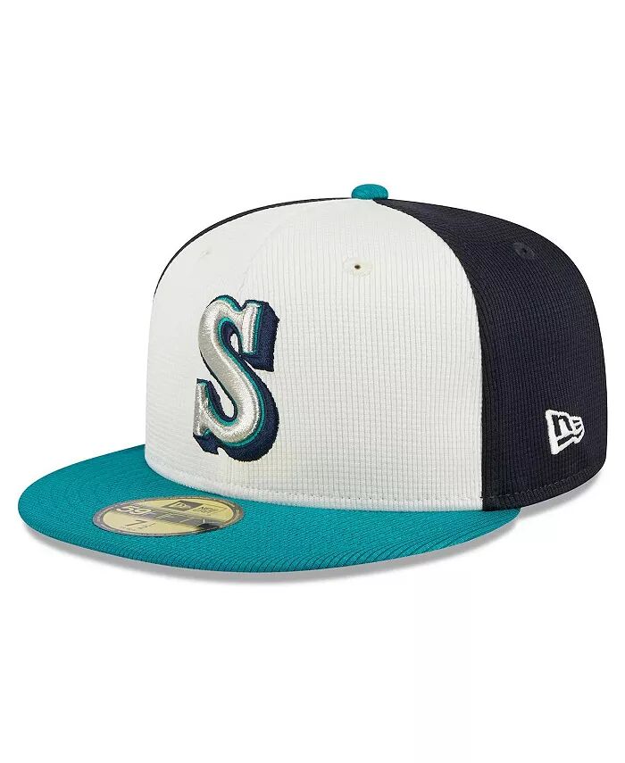 

Мужская кремовая кепка Seattle Mariners 2024 Batting Practice 59FIFTY New Era, бежевый