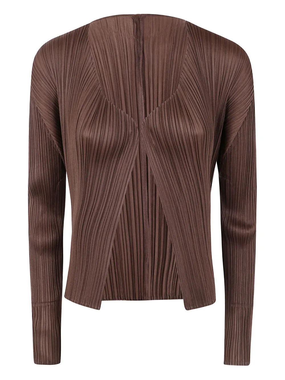 

Плиссированный кардиган Pleats Please Issey Miyake, коричневый