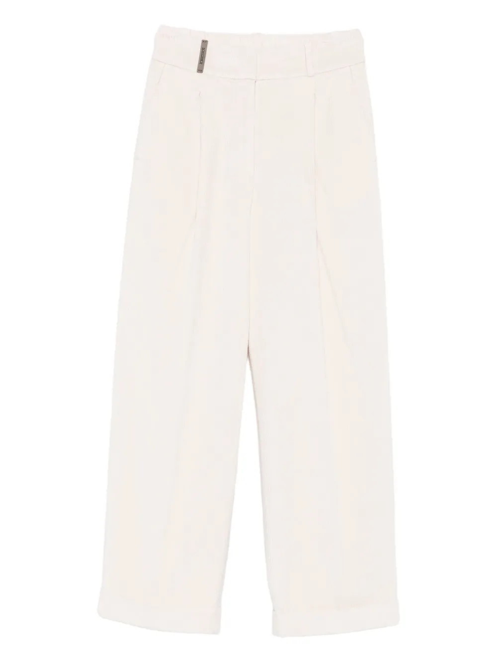 

Вельветовые брюки зауженного кроя Peserico, белый