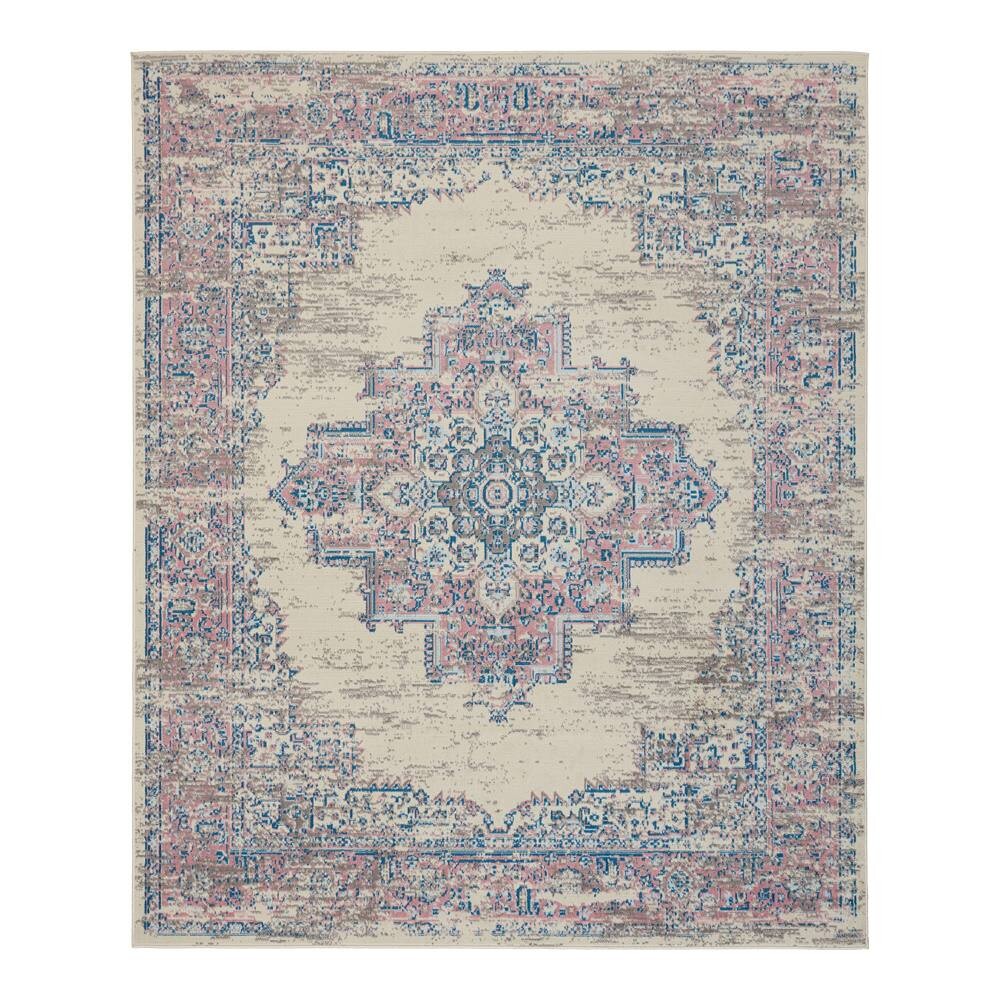 

Nourison Grafix Потертый винтажный ковер с медальоном, цвет Ivory Pink