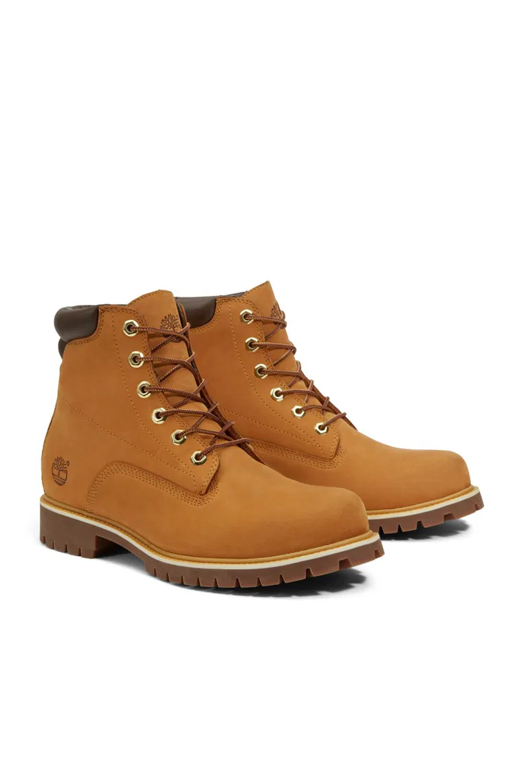Мужские ботинки, 15 см, водонепроницаемые, шнуровка, Alburn Timberland, желтый — фото 3