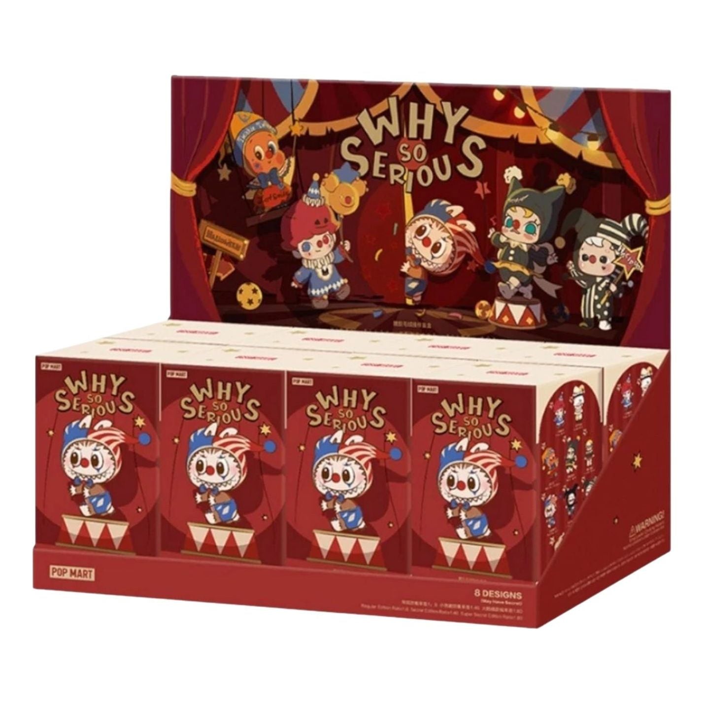 

Мягкий виниловый кулон Pop Mart Why So Serious Series, запечатанный футляр (8 коробочек-сюрпризов)