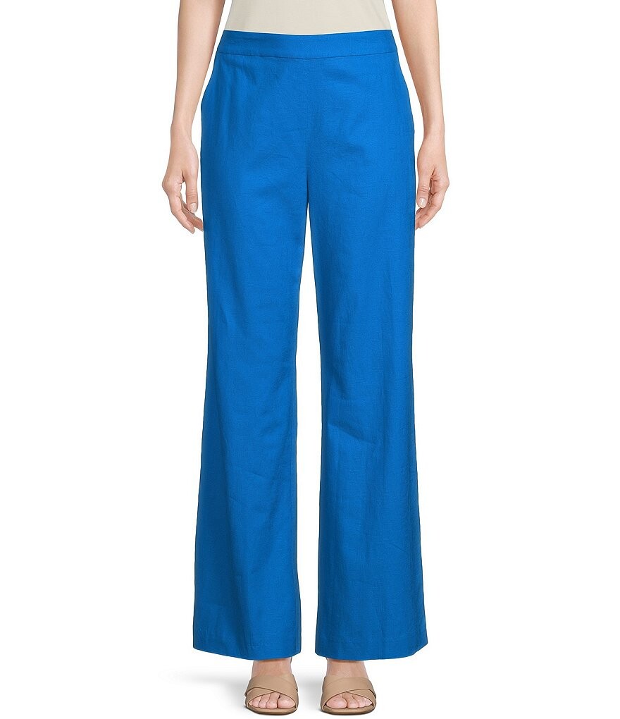 

Координационные брюки из эластичного льна Alex Marie Amara в тонкую полоску, синий