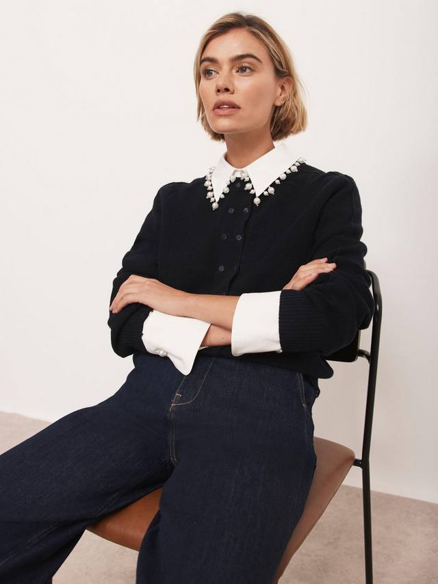 

Кардиган с длинными рукавами и двойной застежкой Mint Velvet, Navy